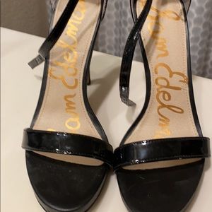 Sam Edelman, black patent heels.